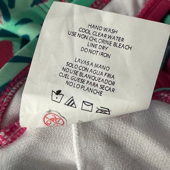 Beach Betty by Miracle Brands Small Bikini Top Swim Padded Cup Tropical Leaf New - Picture 7 of 8